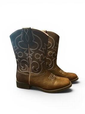 Girls Size 5 Western Cowboy Boots Excellent Pre-Owned Condition